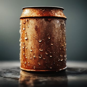 Gemini AI Generated Condensation on Rusty Can